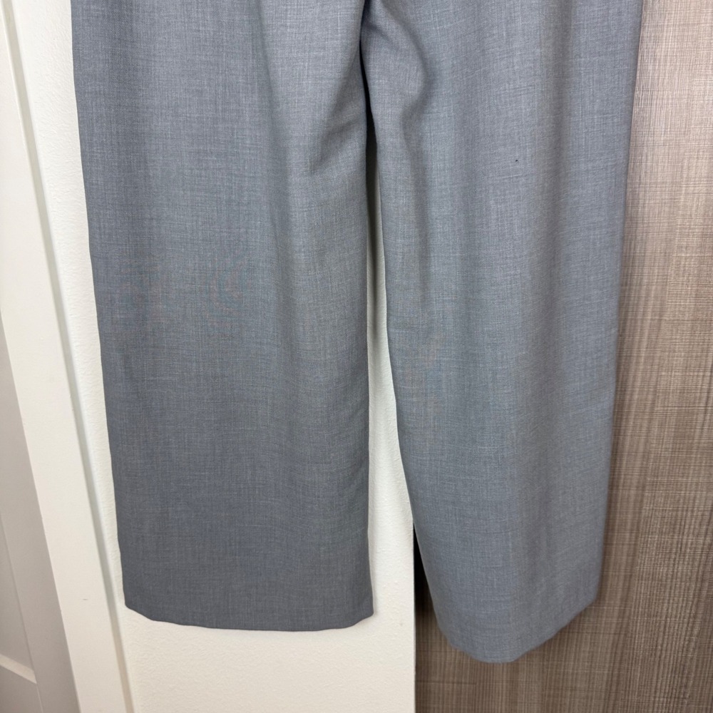 Abercrombie & Fitch Grey Tailored Wide Leg Trouser Pants Size Medium - Picture 8 of 10